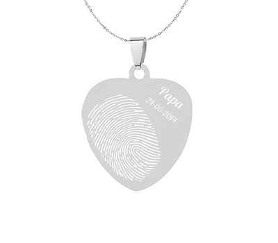 Vingerafdruk sieraad Vingerafdruk sieraad sweet hart klein zilver