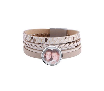 Armband met Foto Armband met Foto Snake Beige