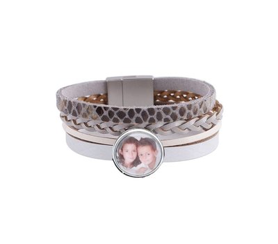 Armband met Foto Armband met Foto Snake Grijs
