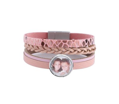 Armband met Foto Armband met Foto Snake Roze