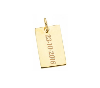 Ketting Graveren Los rechthoekje goud