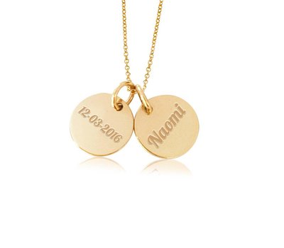 Mama Sieraden Ketting met 2 Namen Goud