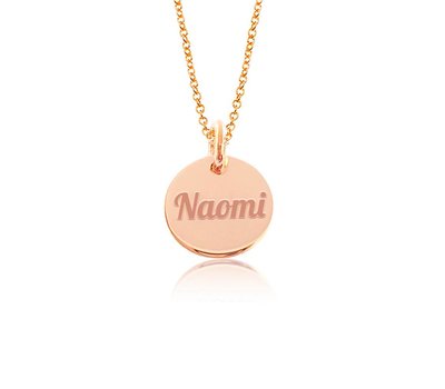 Ketting Graveren NaamKetting Rond rose goud
