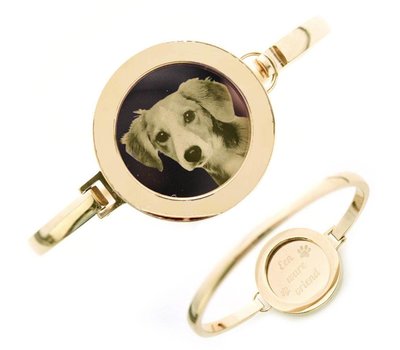 Armband met foto graveren Armband met foto graveren goud