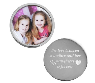 Munt voor Muntketting Ontwerp je eigen foto munt zilver van roestvrij staal