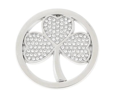 Munt voor Muntketting Klavertje vier zilver