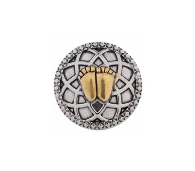 Clicks / Chunks Click babyvoetjes goud met zilver