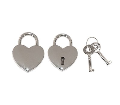 Slot Graveren Liefdesslot hart zilver mini