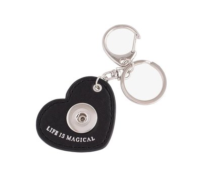 Clicks Sieraden Clicks sleutelhanger hart zwart