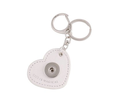 Clicks Sieraden Clicks sleutelhanger hart wit