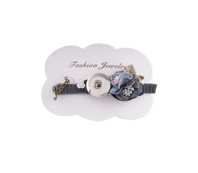 Clicks Sieraden Clicks haarspeld bloem decoratie grijs