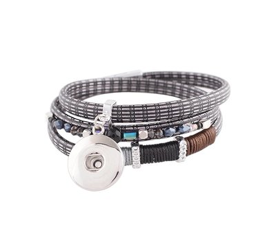 Clicks Sieraden Clicks armband leer triple stone
