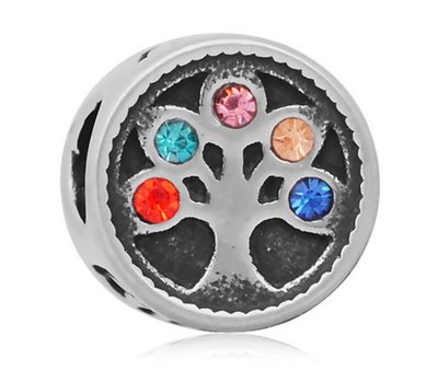 Bedels Kralen Levensboom bedel multicolor