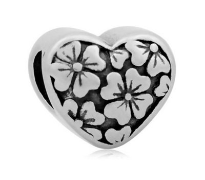 Bedels Kralen Flower klein bedel zilver