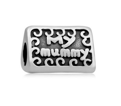 Bedels Kralen My mummy bedel zilver -