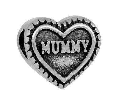 Bedels en Kralen Bedel mummy zilver voor bedelarmbanden