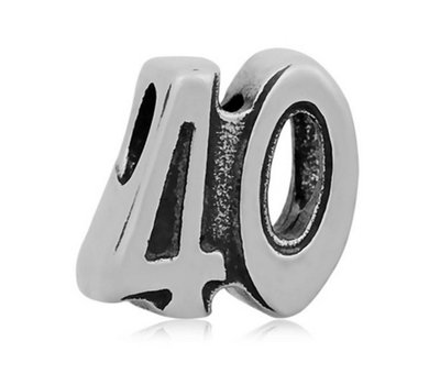 Bedels en Kralen Bedel 40 zilver voor bedelarmbanden