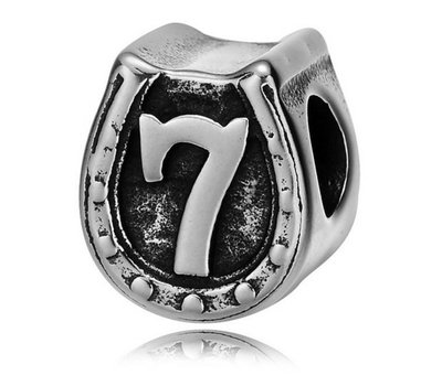 Bedels en Kralen Bedel hoefijzer geluk zilver voor bedelarmbanden