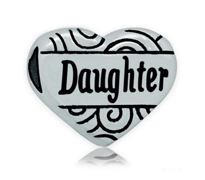 Bedels Kralen Family hartje daughter bedel zilver