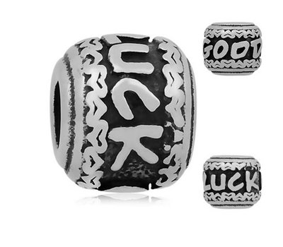 Bedels Kralen Good luck bedel zilver