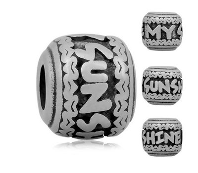 Bedels Kralen My sunshine bedel zilver -