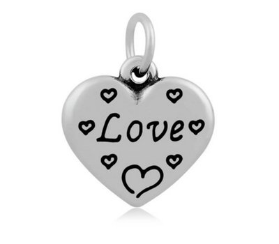 Hangende Bedels Hangende bedel Love hartje zilver