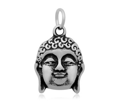 Hangende Bedels Hangende bedel boeddha zilver