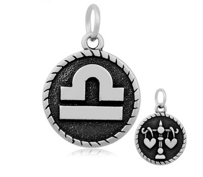 Hangende Bedels Hangende bedel sterrenbeeld weegschaal zilver