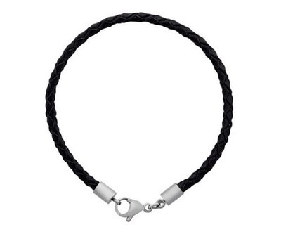 Armband voor Bedels Bedel Armband leer zwart