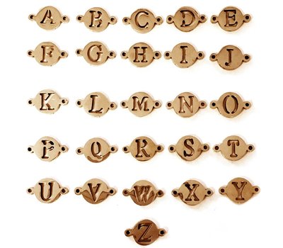Letter sieraden Losse Letters Rosé Goud voor de letter Ketting en Armband