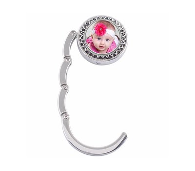 Foto Sieraad Tassenhanger click met foto zilver