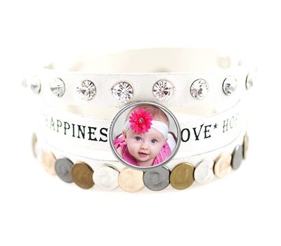 Armband met Foto Armband met Foto Love Wit