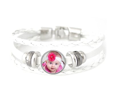 Armband met Foto Armband met Foto Wit Triple