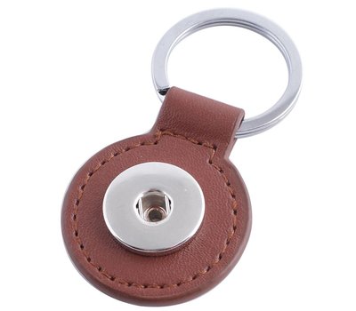 Clicks Sieraden Clicks sleutelhanger rond bruin 1 click