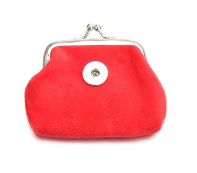 Clicks Sieraden Knip portemonnee fluweel rood