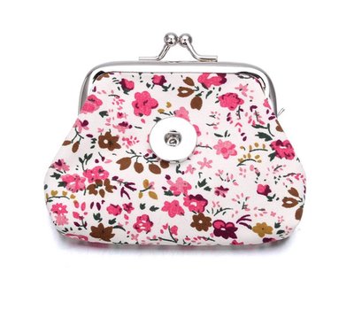 Clicks Sieraden Knip portemonnee flowers roze