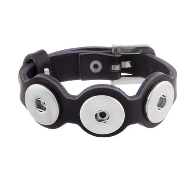Clicks Sieraden Clicks armband Lilly leer zwart