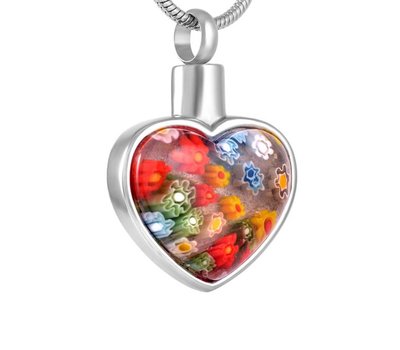 Ashangers Ashanger Murano hart zilver inclusief ketting