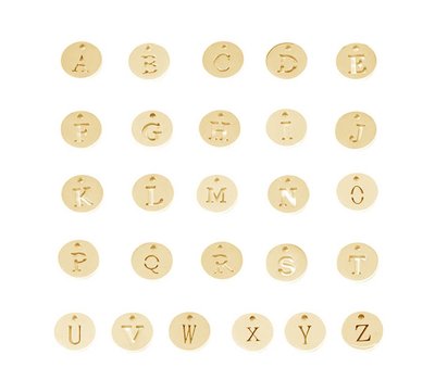 Bedels Letter bedeltje goud