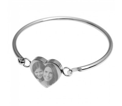 Armband met foto graveren Slavenarmband Graveren Zilver
