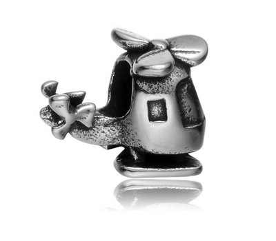 Bedels Kralen Bedel helikopter zilver