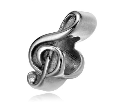 Bedels en Kralen Bedel g-sleutel zilver voor bedelarmbanden