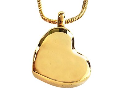 Ashangers | Ashanger schuin hart goud inclusief ketting