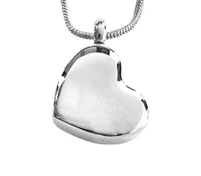 Assieraden Assieraad Ashanger schuin hart zilver inclusief ketting