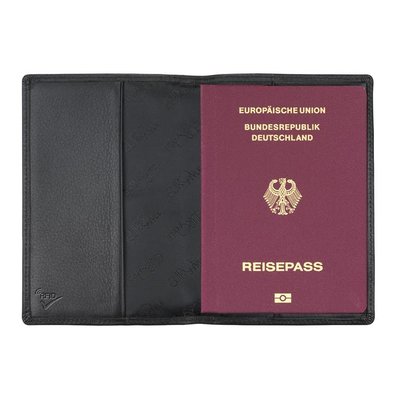Leren paspoort omslag privacy protected