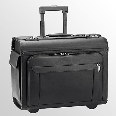 D&N Leren Trolley/Pilotenkoffer D&N met laptopvak en ordnervak