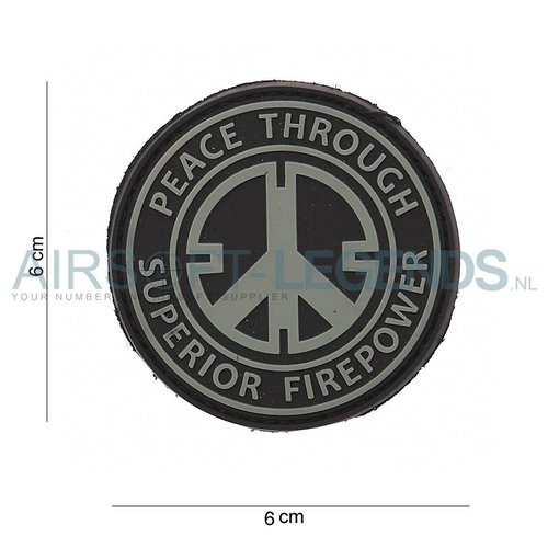 101Inc. JTG Peace Rubber Patch Black 101Inc. JTG Peace Rubber Patch Black