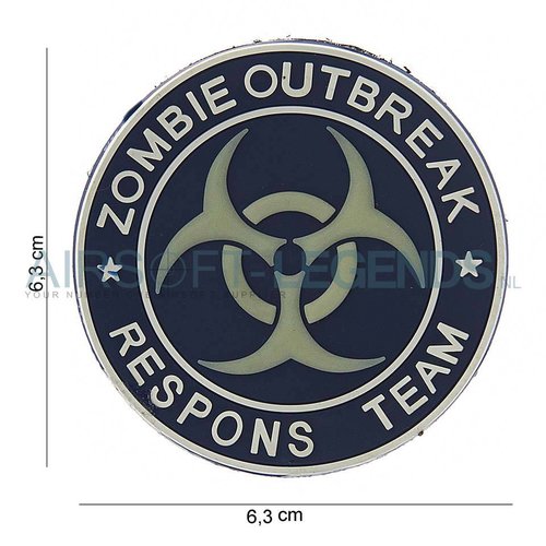 101Inc. JTG Zombie Outbreak Rubber Patch Blue 101Inc. JTG Zombie Outbreak Rubber Patch Blue