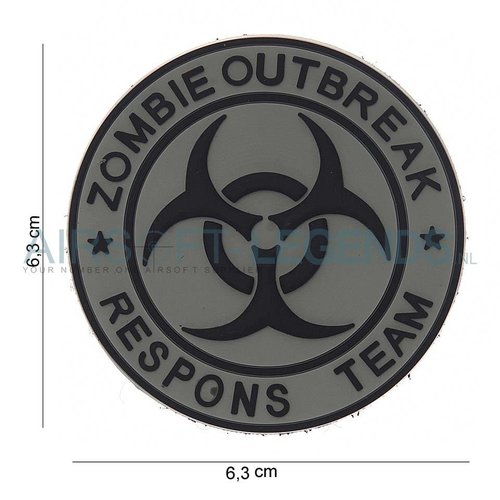 JTG JTG Zombie Outbreak Rubber Patch Grey JTG JTG Zombie Outbreak Rubber Patch Grey