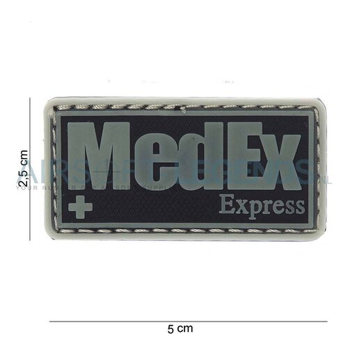 JTG JTG MedEx Rubber Patch Black/Grey JTG JTG MedEx Rubber Patch Black/Grey